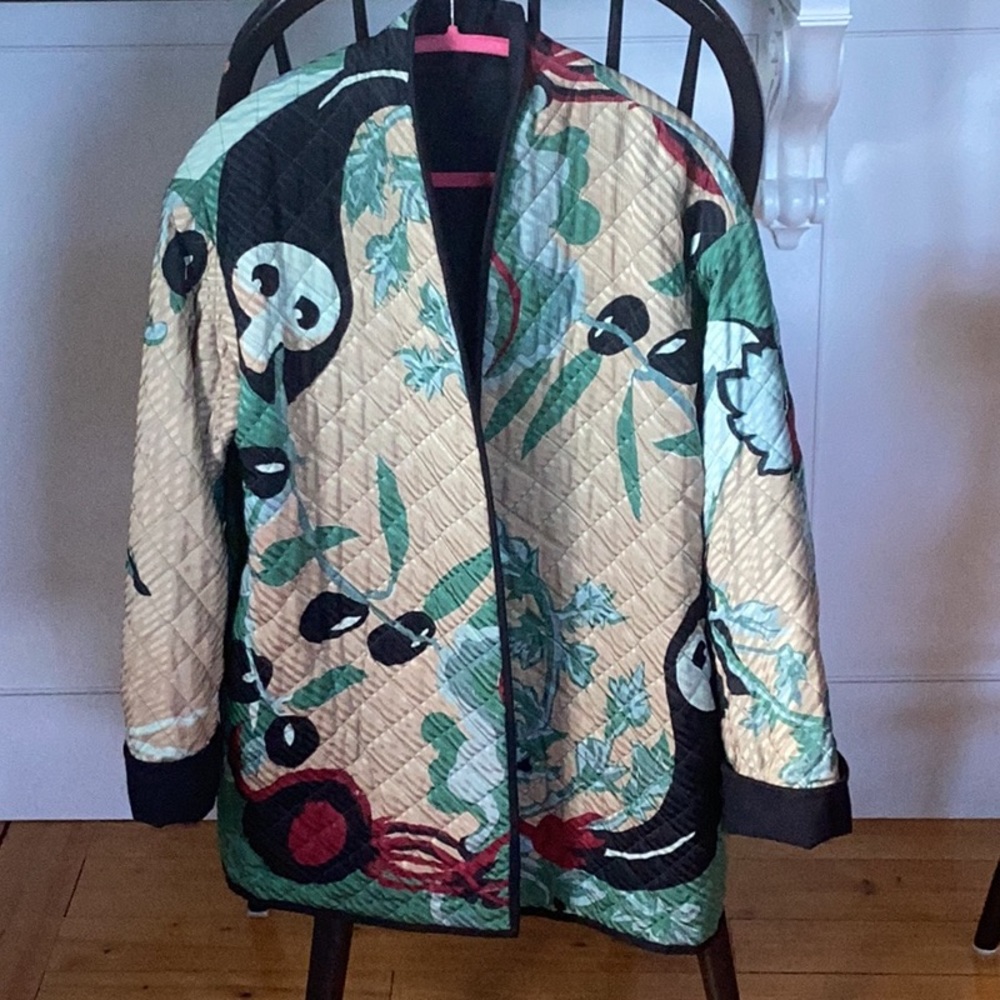 Michaele Vollbracht vintage wearable art designer wool silk jacket Made in Korea